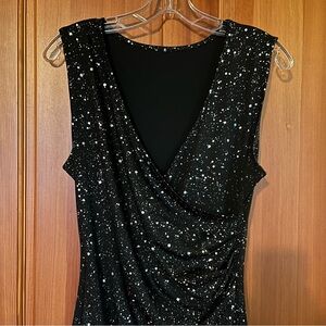 SHEIN Black and Silver Dress, Large